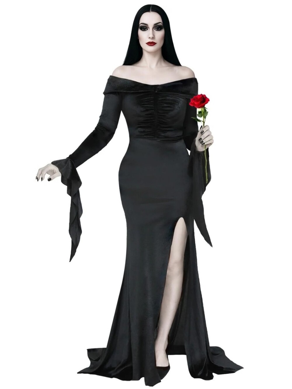 Gothic Off Shoulder Black Dress Costume Small NEW